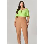 Calça Alfaiataria com Detalhe Botão Sol MySize - Verano