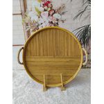 Bandeja Circular com Alça 35 cm Rattan 309573