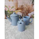 Conjunto Bule, Leiteira e Açucareiro Meg Azul 312645
