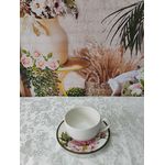 Xícara de Chá com Pires Peony Rose Acetinado