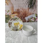 Xícara de Chá com Pires Easter Colors Acetinado