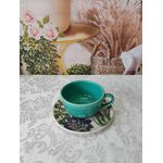 Xícara de Chá com Pires Oxford Suculenta