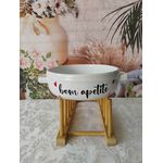 Bowl Frisada Com Alça Frases/Coração Bom Apetite (182-866)