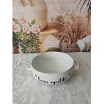 Bowl Frisada Com Alça Frases/Coração Bom Apetite (182-866)