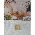 Bowl Quadrado De Cristal De Chumbo Coração Âmbar Metalizado 8,5X8,5X5Cm (1718)