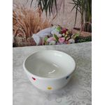 Bowl Liso M Decor Branco Com Poá Coração Colorido (167-725)