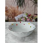 Bowl Trigo Branco com Poá Coração Colorido 167-022