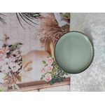 Prato Sobremesa Porcelen Verde Pérola