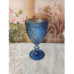 Taça de Vidro Bico de Abacaxi Azul 325 ml 6464