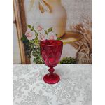 Taça de Vidro Della Home Diamond Vermelha 265 ml 792331