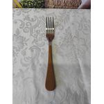 Garfo p/ Mesa de Aço Inox c/ Cabo em Plástico Amadeirado Milão 21cm 71829