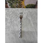 Garfo para Mesa Gamma cabo Branco com Bolas Pretas