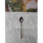 Colher de Sobremesa Gamma cabo Branco com Bolas Pretas