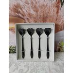 Colher de Aço Inox para Chá Heart Preto (Bon Gourmet 28303)
