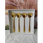 Colher de Aço Inox para Chá Heart Dourado Bon Gourmet 28299