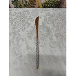 Faca Slim Gamma Dourado com Cabo Branco e Bolas Douradas