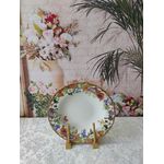 Prato Fundo Flores Rattan Acetinado