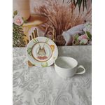 Xícara de Café com Pires Follow the Bunny