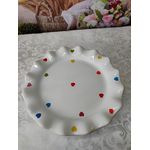 Boleira Princesa M Decor Branco Com Poá Coração Colorido 167-712M