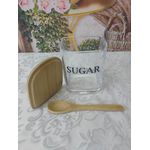 açucareiro com Tampa e Colher de Bambú 21315