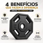 Anilha 20kg Consport Revestida em ABS Peso Academia Treino Musculação