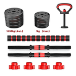 Kit Banqueta e Kit Halteres Barra Kettlebell dumbell pesos e Cavalete - Consport