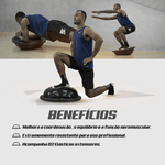 Bola Bosu de Equilíbrio Profissional - Preta - Consport