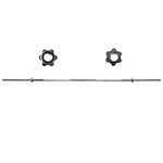 Barra de Musculação Reta Com Rosca Maciça Recartilhada 120 cm - Consport