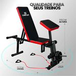Banco Banqueta de Exercícios Supino Livre Regulável Musculação 7x1 - Consport