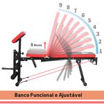 Banco Banqueta de Exercícios Supino Livre Regulável Musculação 7x1 - Consport