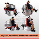 Banco Banqueta de Exercícios Supino Livre Regulável Musculação 7x1 - Consport
