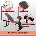 Banco Banqueta de Exercícios Supino Livre Regulável Musculação 7x1 - Consport
