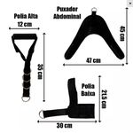 Estação de Musculação Fit Consport – Multifuncional com Torre de Peso de 80kg para Casa e Studio