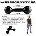 Par de Halter Emborrachado - 5kg