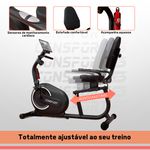 Bicicleta Ergométrica Horizontal H-1000 - Consport Connect Preta 