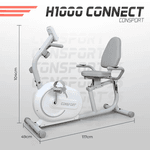 Bicicleta Horizontal H-1000 Connect Branca - Consport