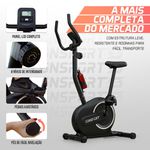 Bicicleta Vertical V-1000 Connect - Preta - Consport