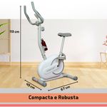 Bicicleta Vertical V-1000 Connect - Branca - Consport