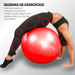 Bola Suíça para Pilates e Ginástica - 55cm - Vermelha