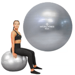 Bola Suíça para Pilates e Ginástica - 65cm - Cinza