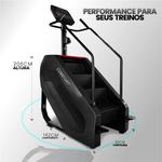 Simulador de Escada Profissional Consport para Academia com Painel Digital e Apoio Anatômico