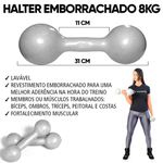 Par de Halter Emborrachado - 8kg
