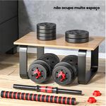 Kit 6 em 1 - Dumbbells, Barras e Kettlebell