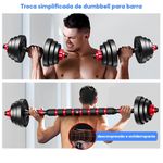 Kit 6 em 1 - Dumbbells, Barras e Kettlebell