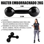 Par de Halter Emborrachado - 2kg