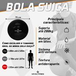 Kit Bola de Pilates Bola Suiça 75cm