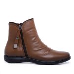 Bota Feminina Mary Soft Cano Curto caramelo