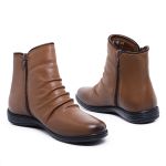 Bota Feminina Mary Soft Cano Curto caramelo