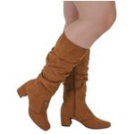 Bota slouch camurça Yasmin
