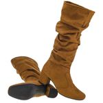 Bota slouch camurça Yasmin